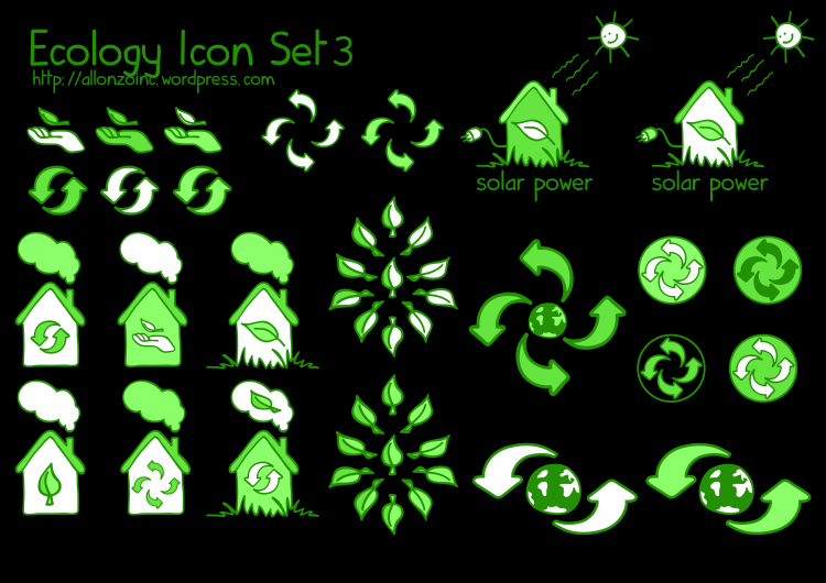 free vector Ecology Icon Set 3